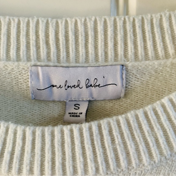 One Loved Babe Cream Bauble Pom Knit Sweater | Small - Picture 3 of 6